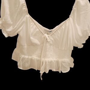 She + Sky Elegant White Top